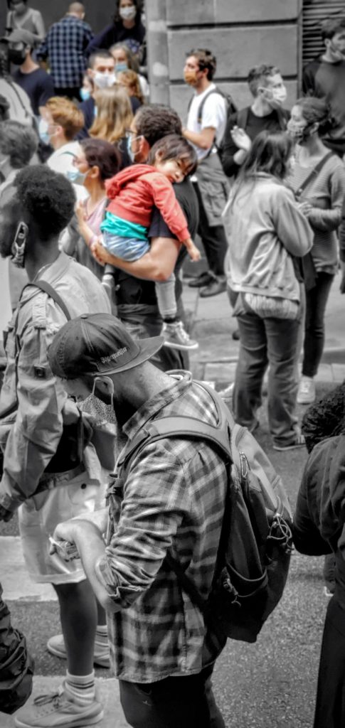 Baby protester