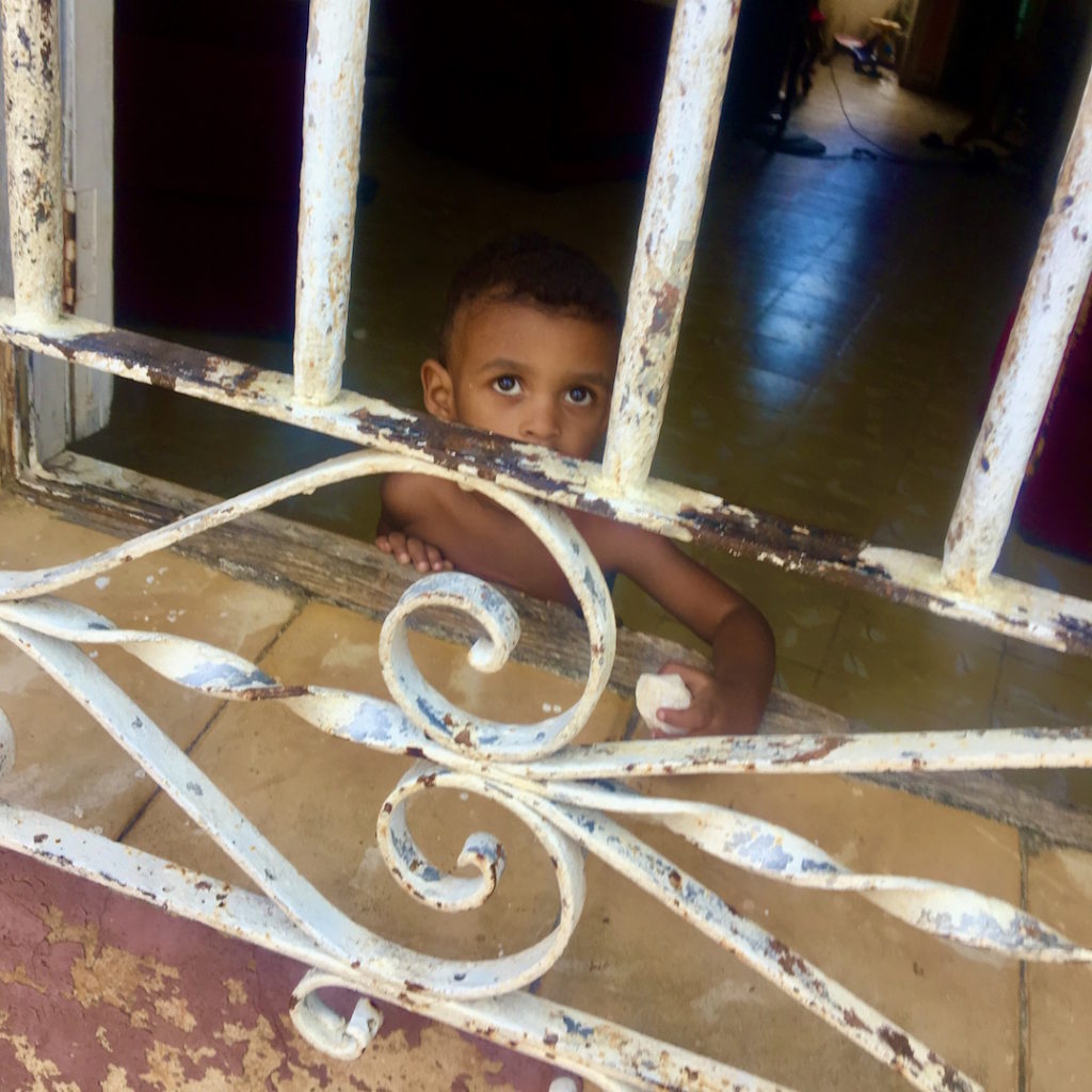 Boy at Gated Window