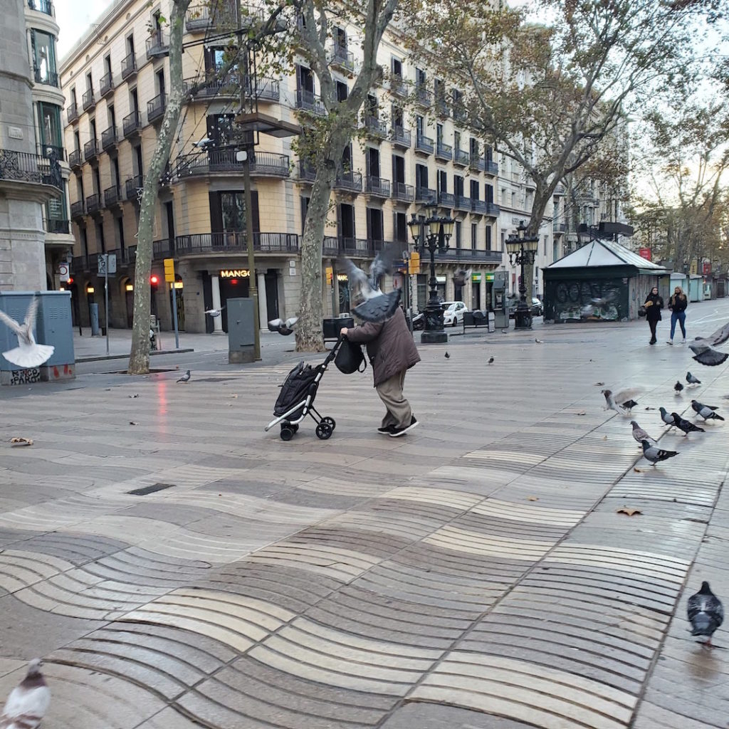 Lady with Pigeon head